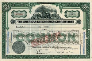 American Superpower Corporation - Stock Certificate